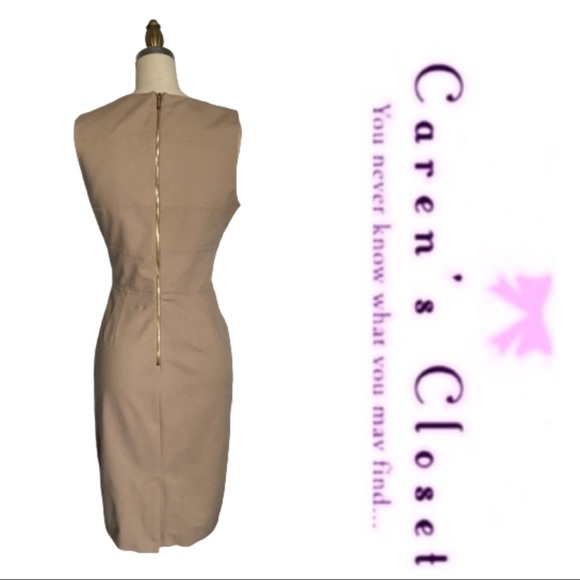 Calvin Klein Khaki Studded Sheath Dress - Picture 7 of 8